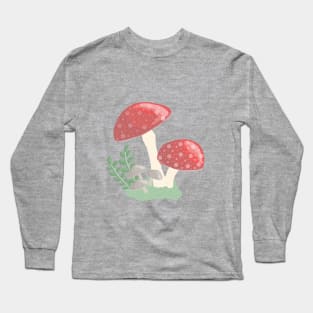 mushrooms in a mushroom patch Long Sleeve T-Shirt